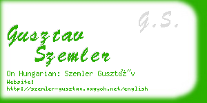 gusztav szemler business card